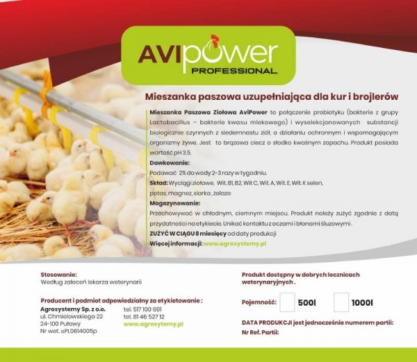 Fitobiotyk dla drobiu - AVI Power Profesional